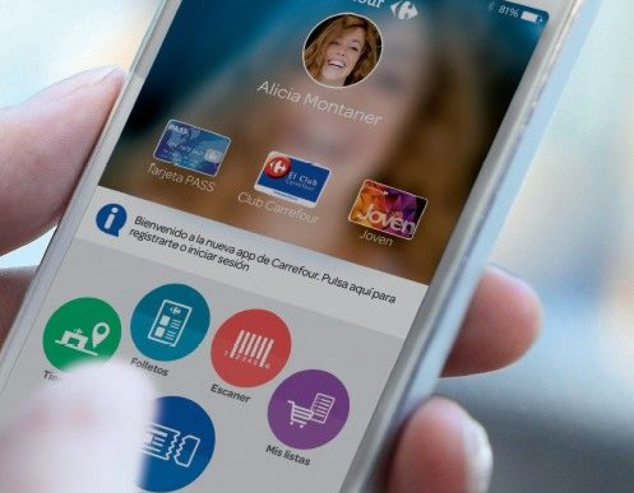 La APP “Mi Carrefour” permite acceder a los descuentos y promociones de la empresa.