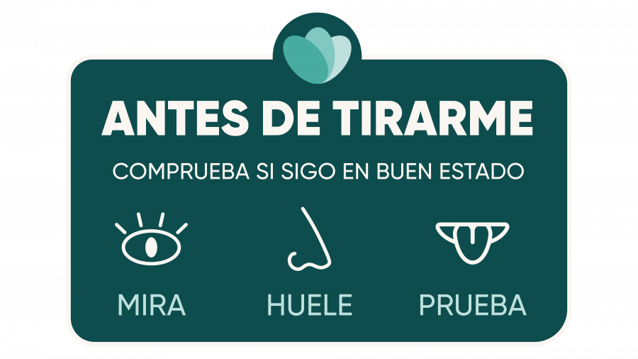 Distintivo Mira, huele, prueba   dark
