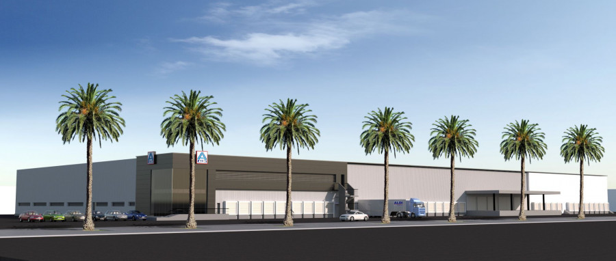 Plataforma Logística ALDI en Gran Canaria render