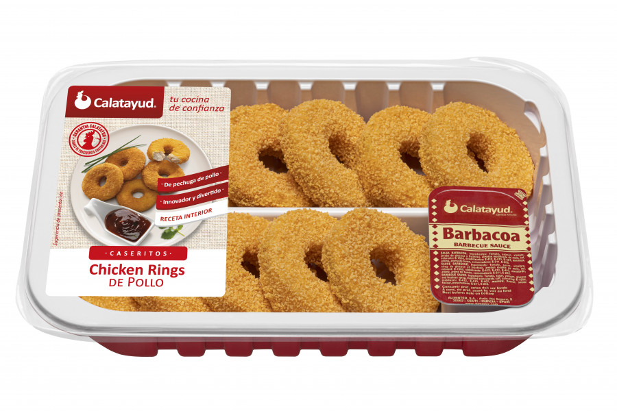 Chicken Rings bandeja simple roja BAJA