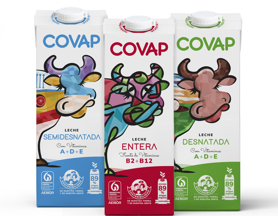 Nuevos envases Lácteos COVAP verano 2022
