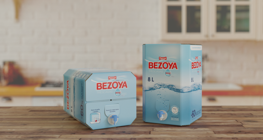 Bezoya presenta un formato octogonal para su embalaje sostenible de agua  mineral