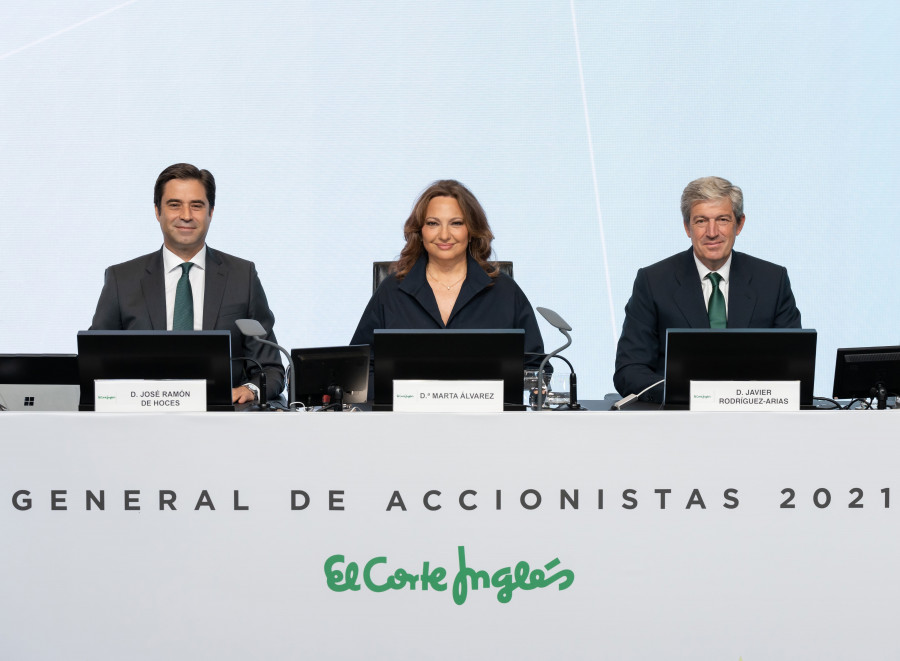 De izquierda a derecha, José Ramón de Hoces, Marta Álvarez, y Javier Rodríguez Arias baja