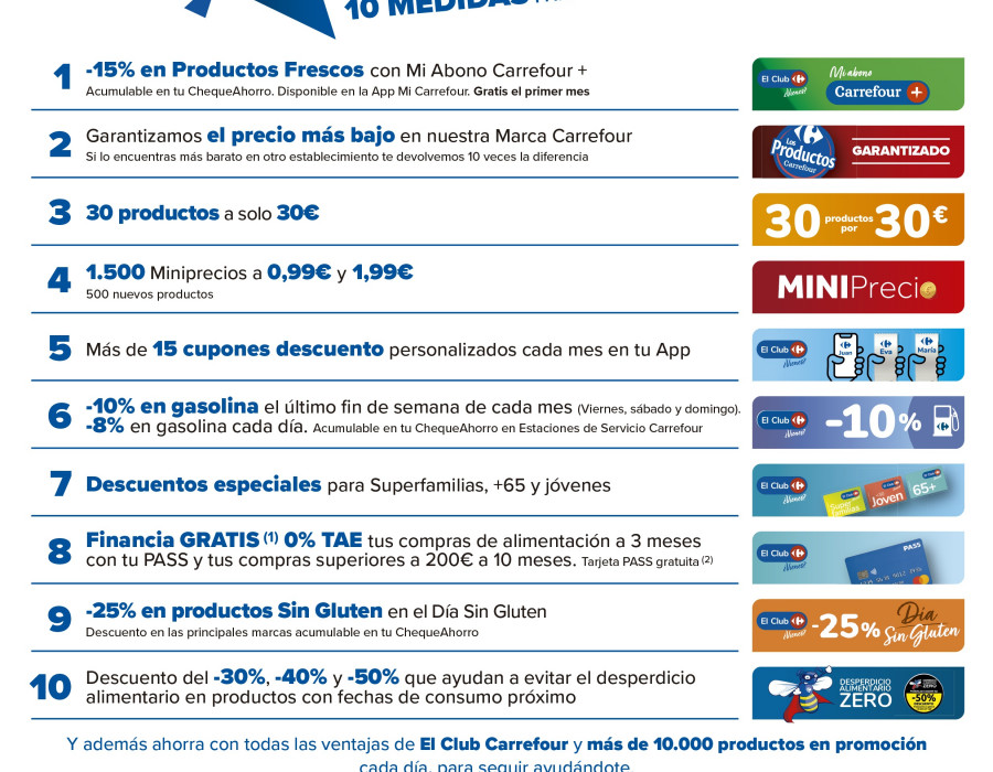 COMPROMISO CARREFOUR 10 MEDIDAS PARA AHORRAR