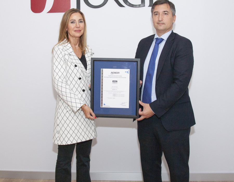 Entrega certificado de AENOR a GRUPO JORGE