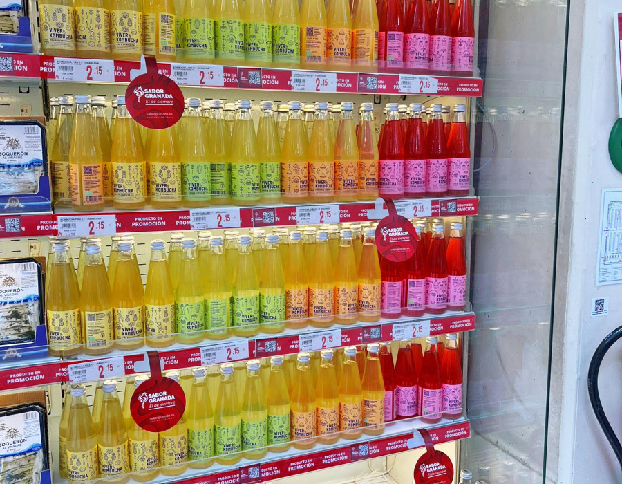 Víver Kombucha en lineales de supermercados