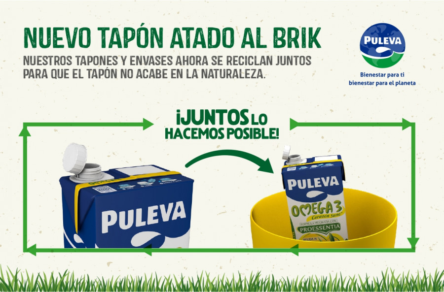 20221129 COR Puleva incorpora un nuevo tapón atado a sus envases de 1 litro para favorecer el reciclaje