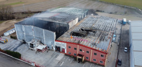 Fabrica Cascajares después incendio