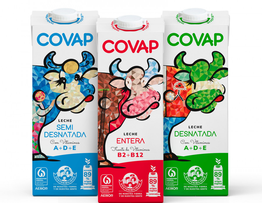 Nuevos envases Lácteos COVAP verano 2023