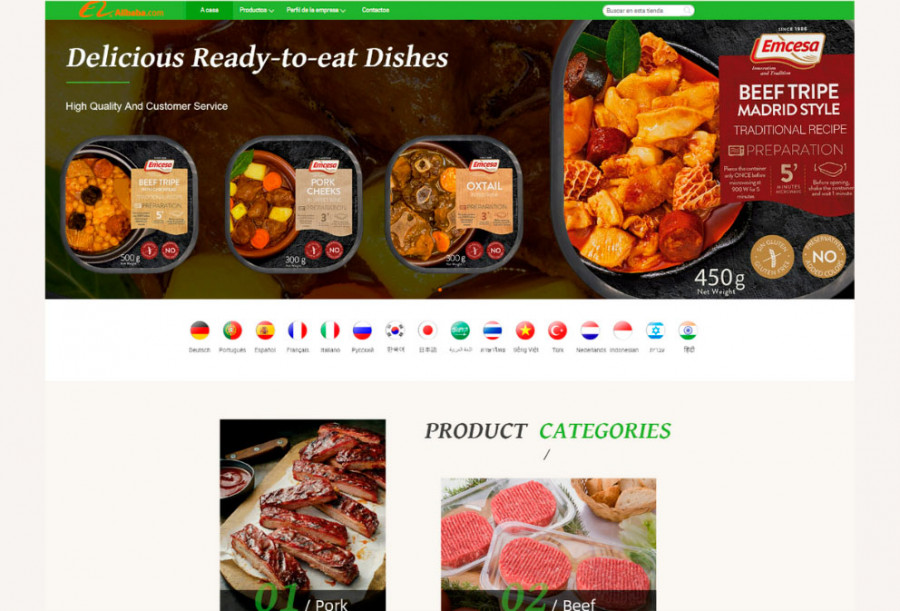 Foto Productos Emcesa plataforma Alibaba