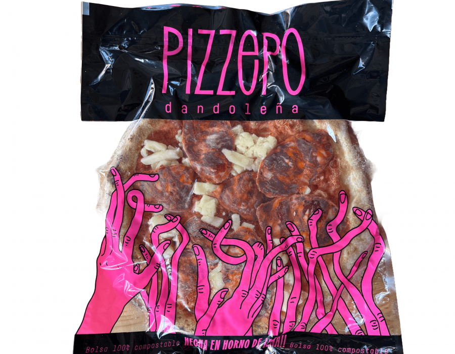 Pizza envasada sin fondo