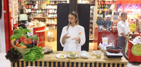 Marta Verona en un momento del showcooking de Avianza
