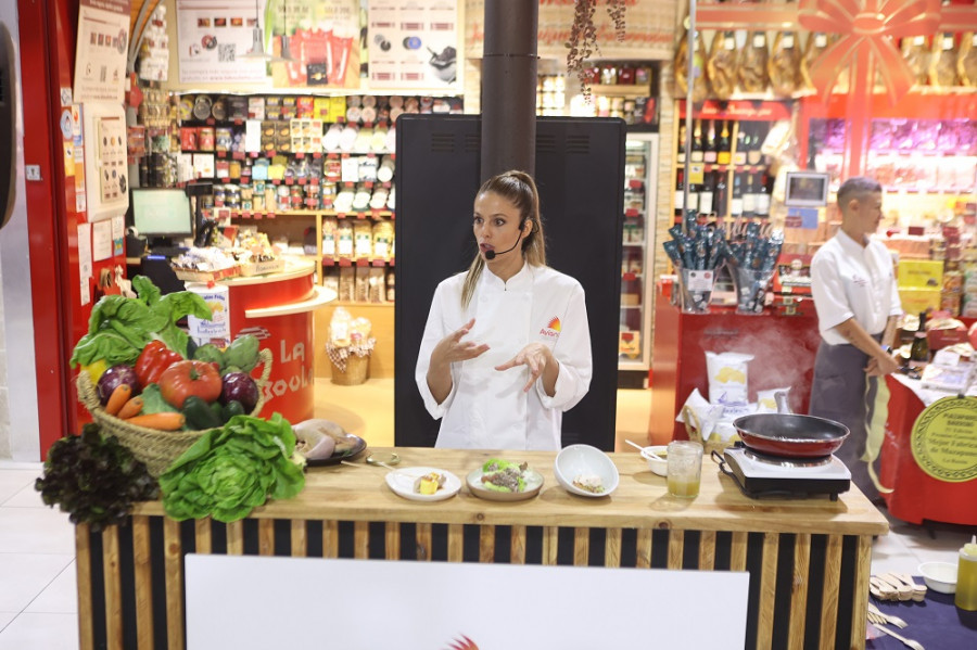Marta Verona en un momento del showcooking de Avianza