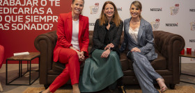 NESCAFÉ María Fernández, coach de emprendimiento  Meritxell Alegre, directora de Cafés de Nestlé España  y Ainhoa Arbizu, periodista