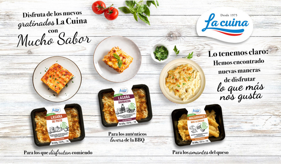 Gourmet amplia gama de gratinados