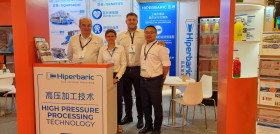 Andrés Hernando (i); Carole Tonello; Jorge Marraud y Guangqi Zeng en Sial Shanghái