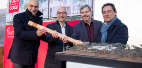 De izq. a der., Pierre Tossut, CEO del Grupo Puratos  Jorge Grande, CEO de Puratos España  Eduard Colomé, alcalde de Sils  y Enric Valls, Markets Director del Sur Europa   (1)