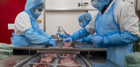 Trabajadores de Cascajares en la nueva fábrica de Dueñas