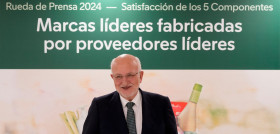 Juan Roig, presidente de Mercadona, tras la celebraci�n de la Rueda de Prensa 2024