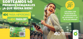 HiperDino y bp España sortean 160 premios para celebrar el 40 aniversario de la cadena